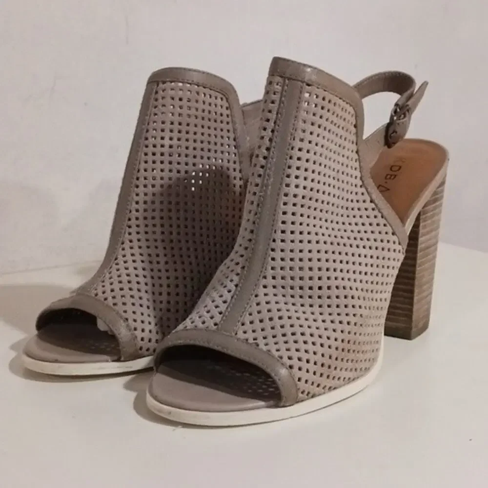 Kelsi Dagger Brooklyn Goya Taupe Heel Sandal sz 9.5